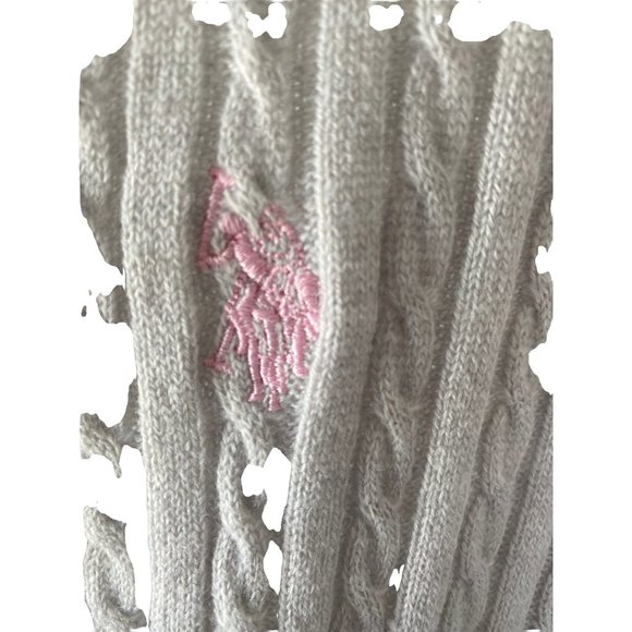 NWT U.S. POLO GREY GIRLS CARDIGAN - Picture 4 of 10